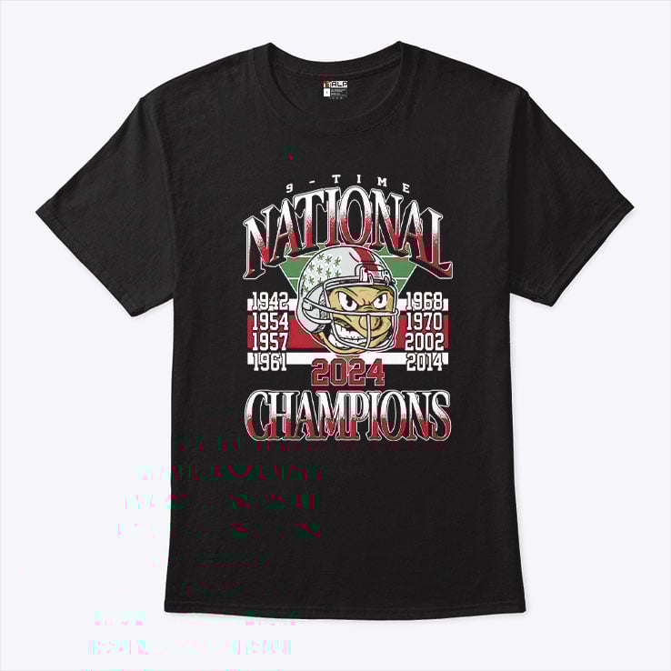 Ohio State Buckeyes 9 Time National Champions T Shirt Ohio State Buckeyes 9 Time National Champions T Shirt
