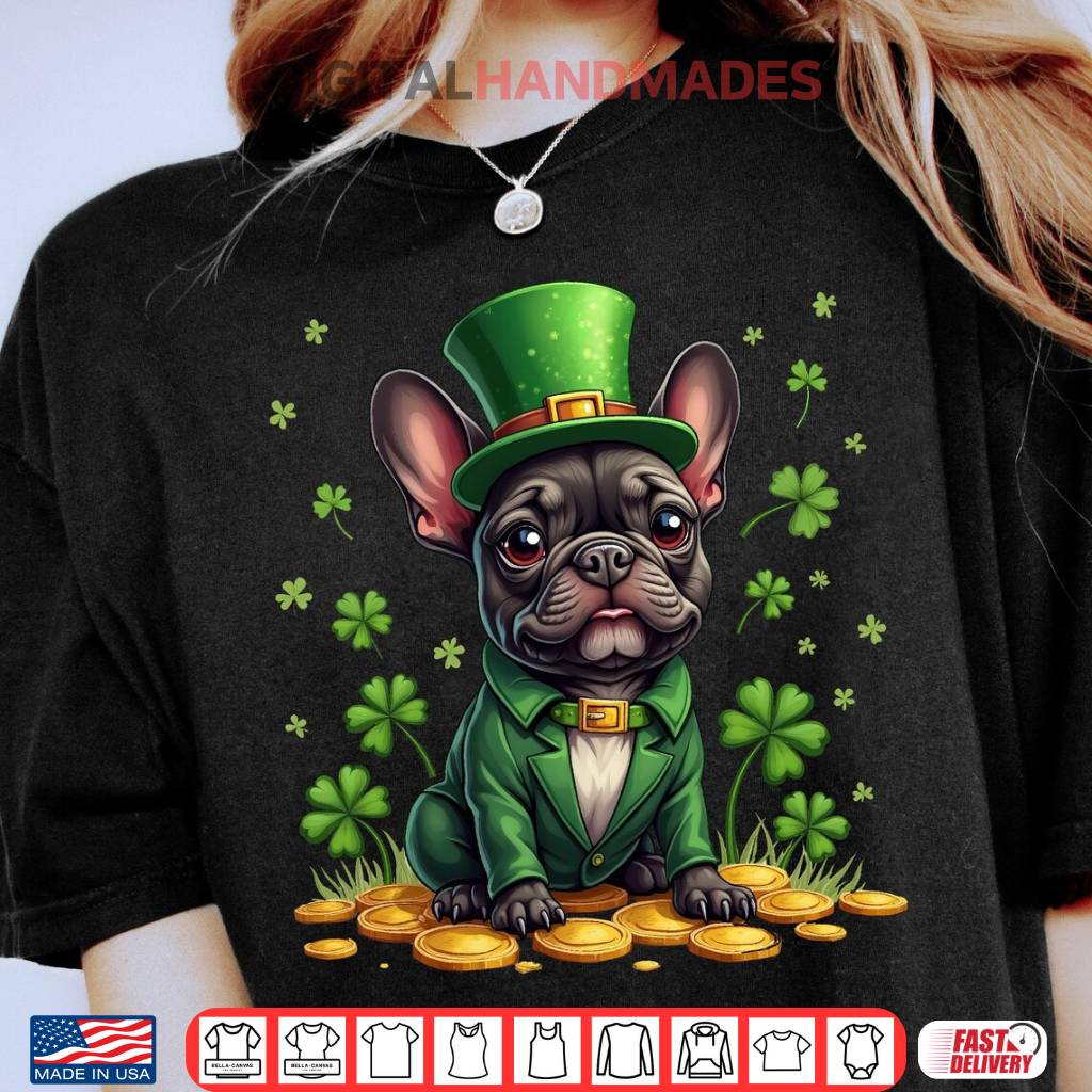 French Bulldog St. Patrick's Day Cute Irish Puppy Shirt 10 French Bulldog St. Patricks Day Shirt 4