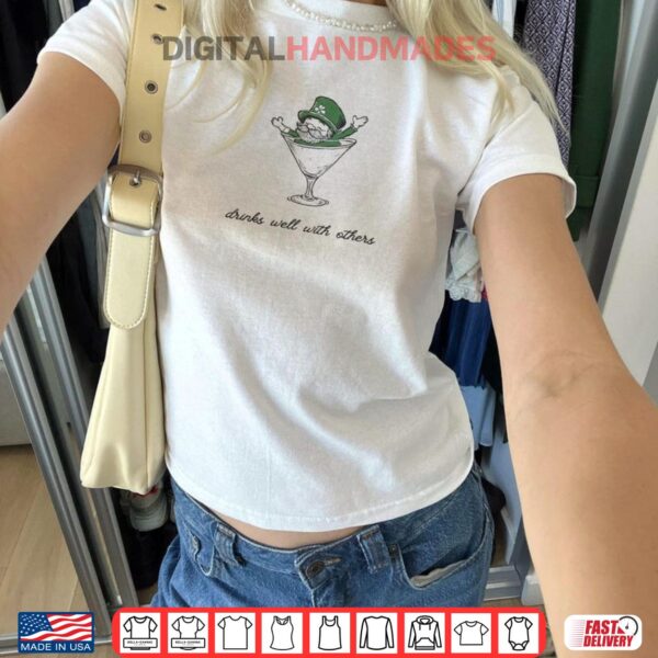 Funny St Patricks' Day Drinks Well With Others Shirt 4 Funny St Patricks Day Drinks Well With Others Shirt 2