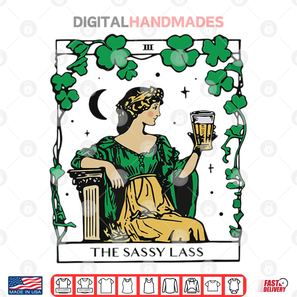 Patrick’s Day The Sassy Lass Tarot Card Shirt Patrick’s Day The Sassy Lass Tarot Card Shirt