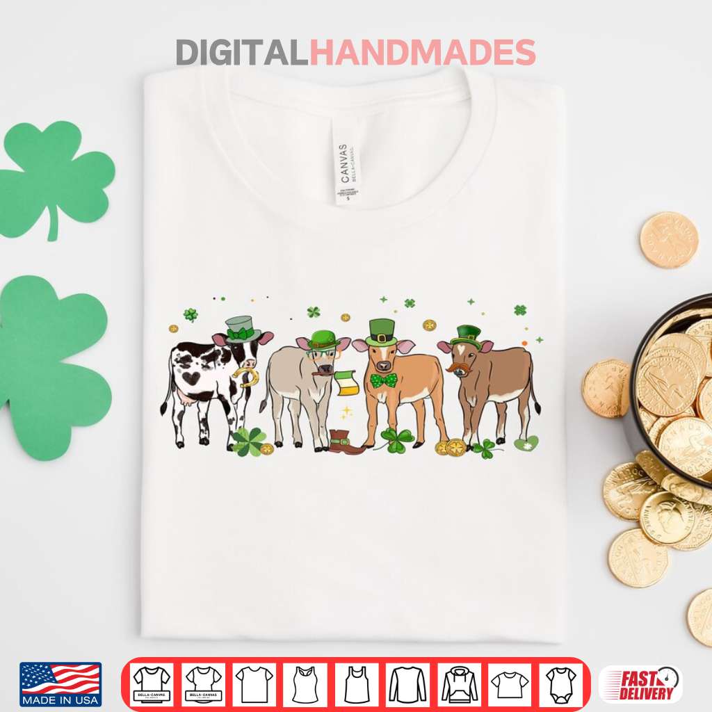 St Patricks Day Highland Cow Shirt 3