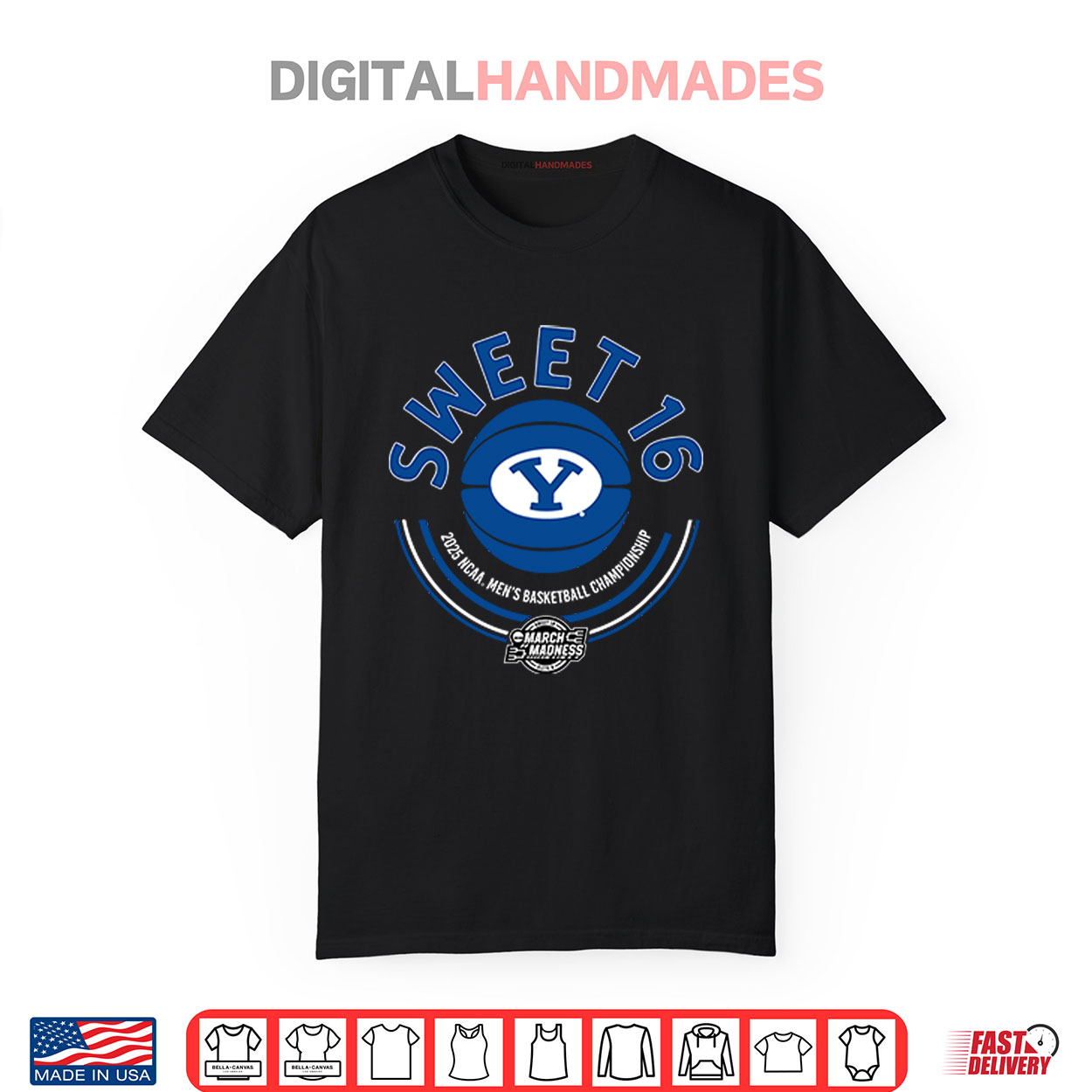 BYU Cougars Basketball 2025 March Madness Sweet Sixteen Shirt BYU Cougars Basketball 2025 March Madness Sweet Sixteen Shirt