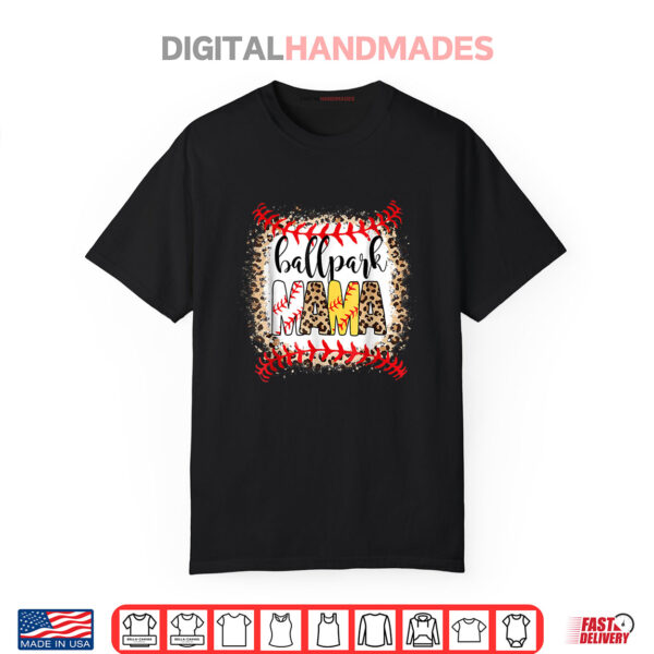 Ballpark Mama Ball Happy Mother’s Day Leopard Bleached Shirt