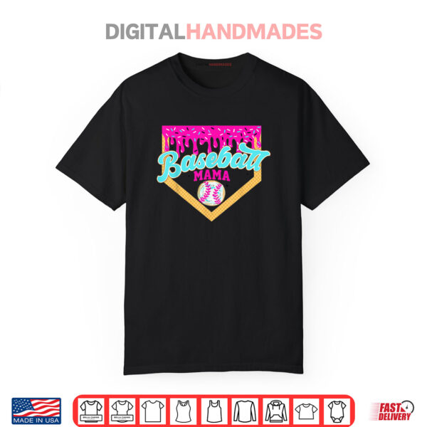 Baseball Mama Ice Cream Drip Funny Baseball Mother’s Day Shirt