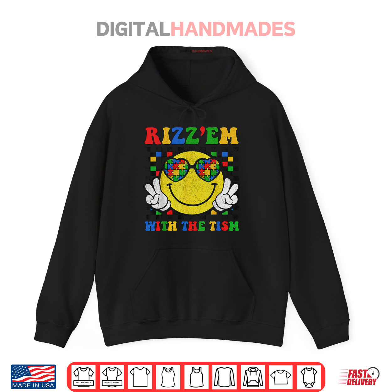 Rizz Em With The Tism Funny Autism Awareness Boys Girls Shirt Rizz Em With The Tism Funny Autism Awareness Boys Girls Shirt