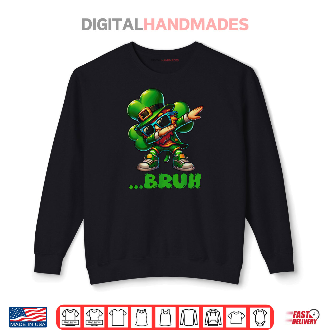 Bruh Dab Leprechaun Funny Kids Boys Mens St Patrick Day Shirt Bruh Dab Leprechaun Funny Kids Boys Mens St Patrick Day Shirt