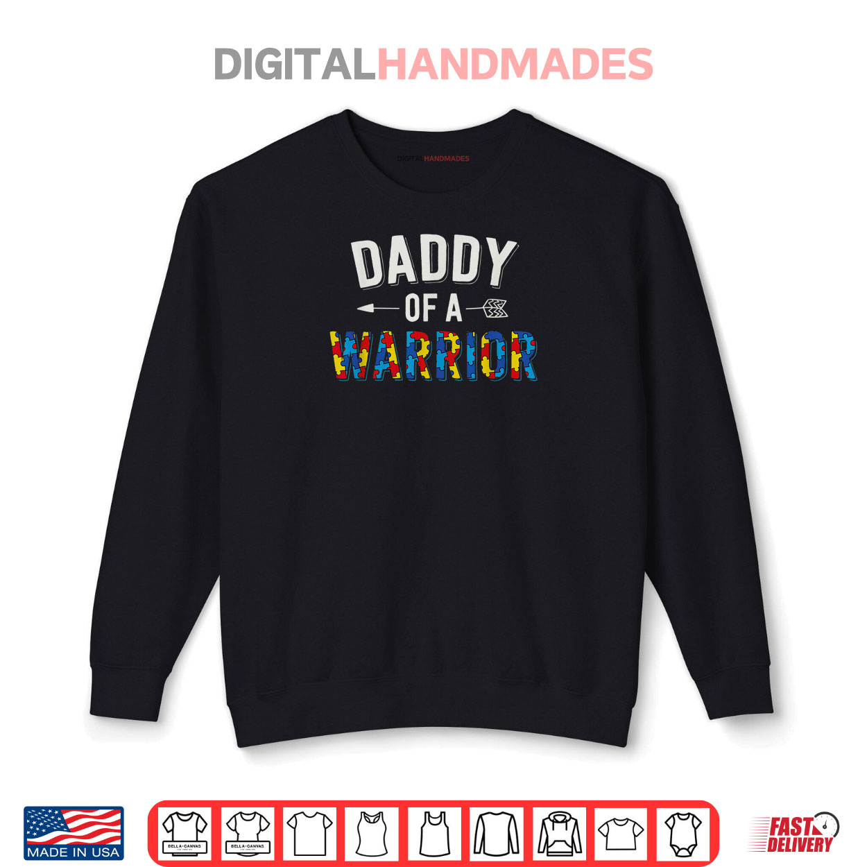 Daddy Of A Warrior Family Dad World Autism Awareness Day Shirt Daddy Of A Warrior Family Dad World Autism Awareness Day Shirt