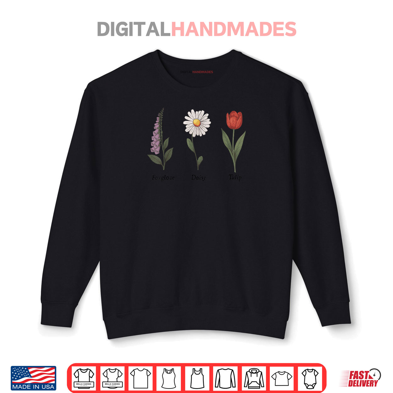 Foxglove Daisy Tulip Floral Shirt Foxglove Daisy Tulip Floral Shirt