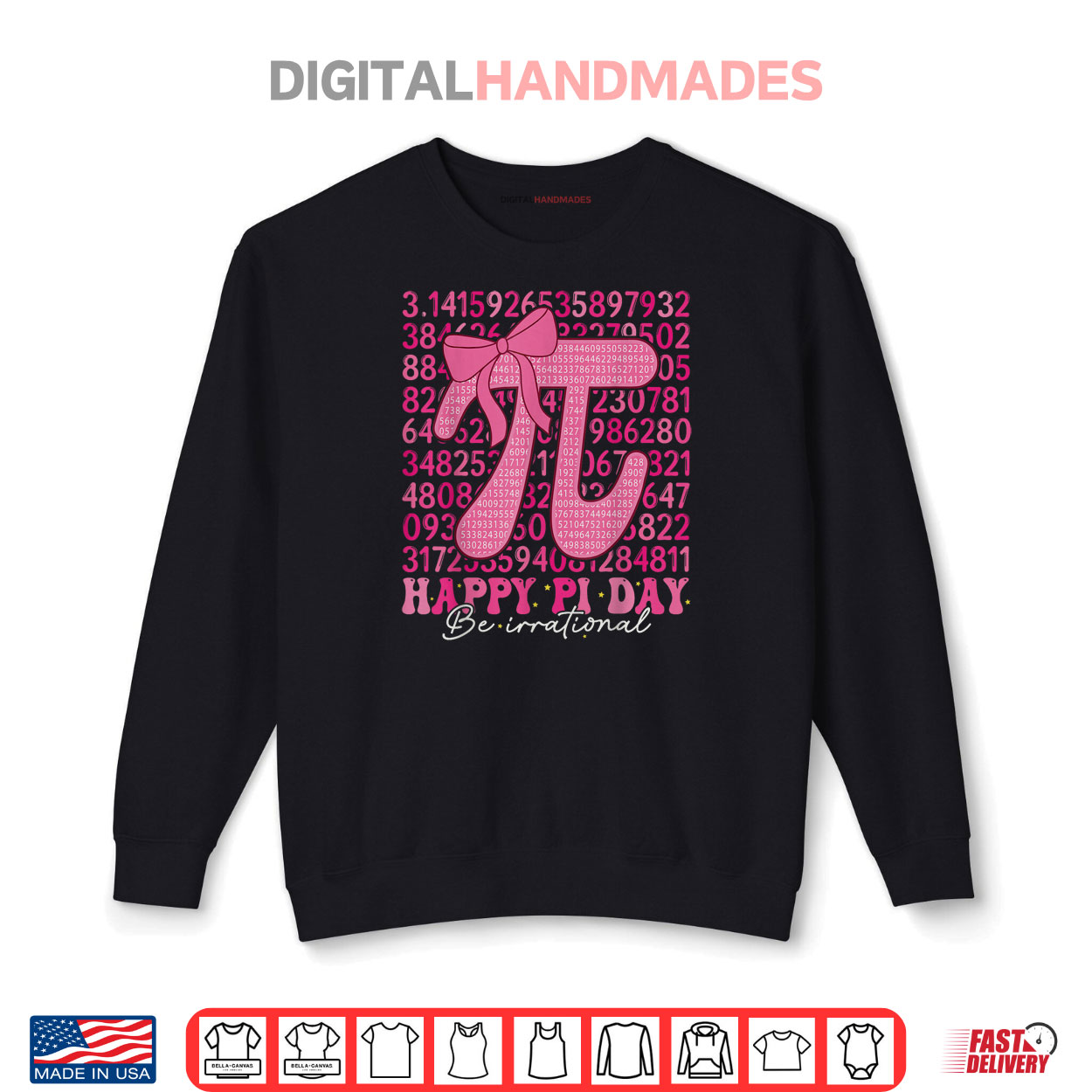 Happy Pi Day Be Irrational Girls Bow Math Teacher Women Pi Shirt Happy Pi Day Be Irrational Girls Bow Math Teacher Women Pi Shirt