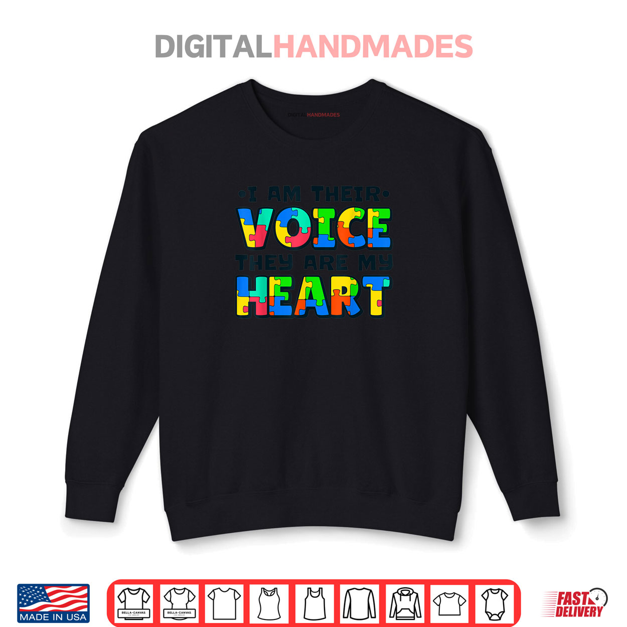 I Am Their Voice They Are My Heart Autism Awareness Teacher Shirt I Am Their Voice They Are My Heart Autism Awareness Teacher Shirt