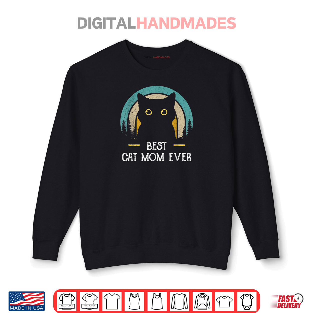 Mother’s Day Cat Mommy Black Cat, Retro Best Cat Mom Ever Shirt Mother’s Day Cat Mommy Black Cat, Retro Best Cat Mom Ever Shirt