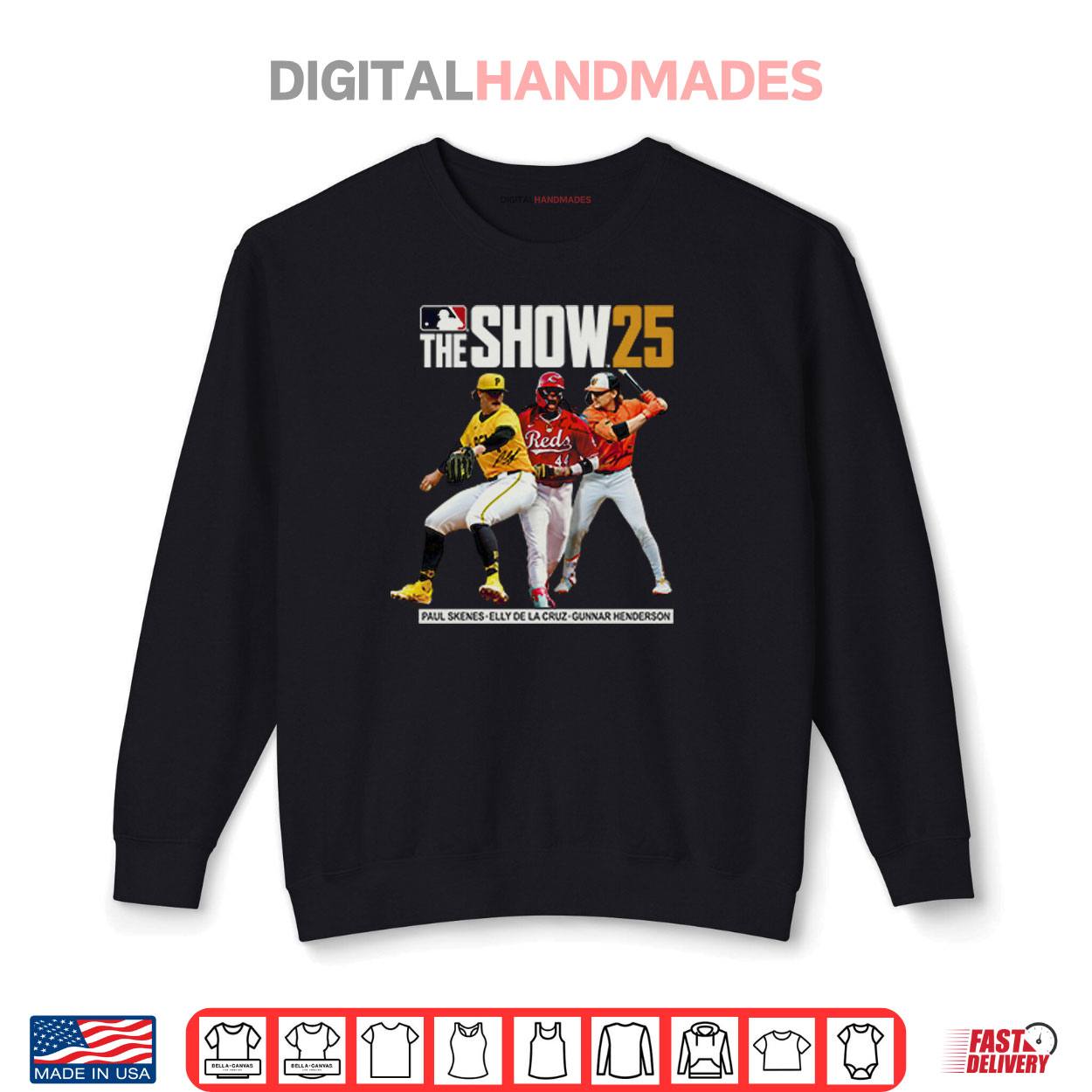 Paul Skenes Elly De La Cruz Gunnar Henderson The Show 25 Shirt Paul Skenes Elly De La Cruz Gunnar Henderson The Show 25 Shirt