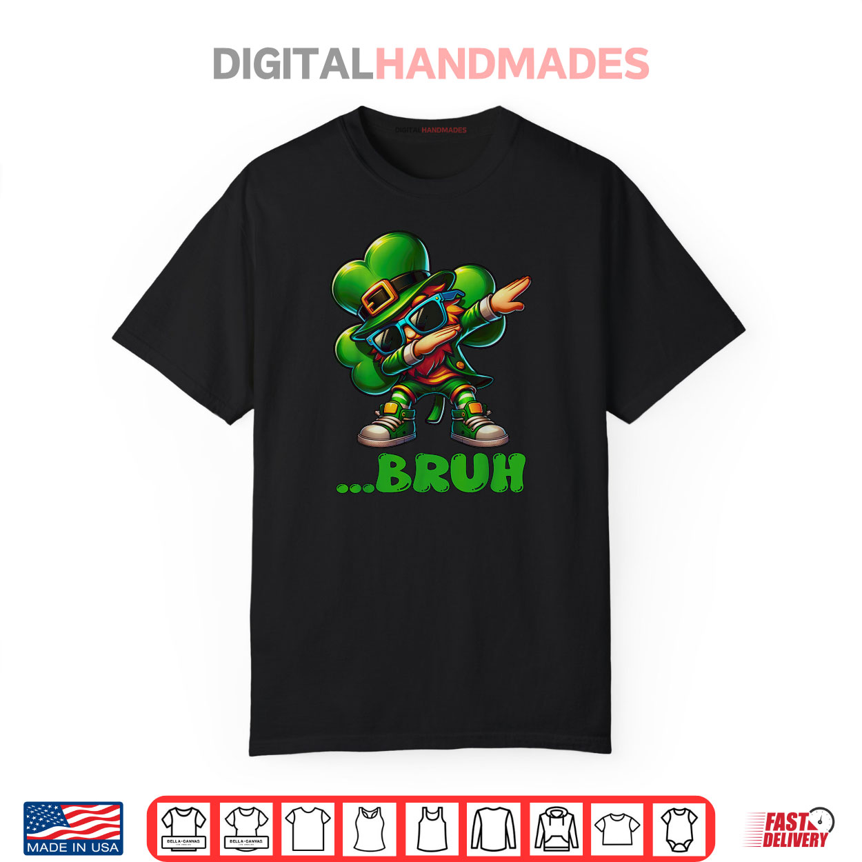 Bruh Dab Leprechaun Funny Kids Boys Mens St Patrick Day Shirt Bruh Dab Leprechaun Funny Kids Boys Mens St Patrick Day Shirt