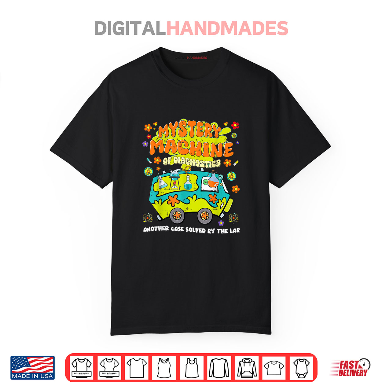 Funny Lab Week 2025 Retro Mystery Machine Of Diagnostics Shirt Funny Lab Week 2025 Retro Mystery Machine Of Diagnostics Shirt