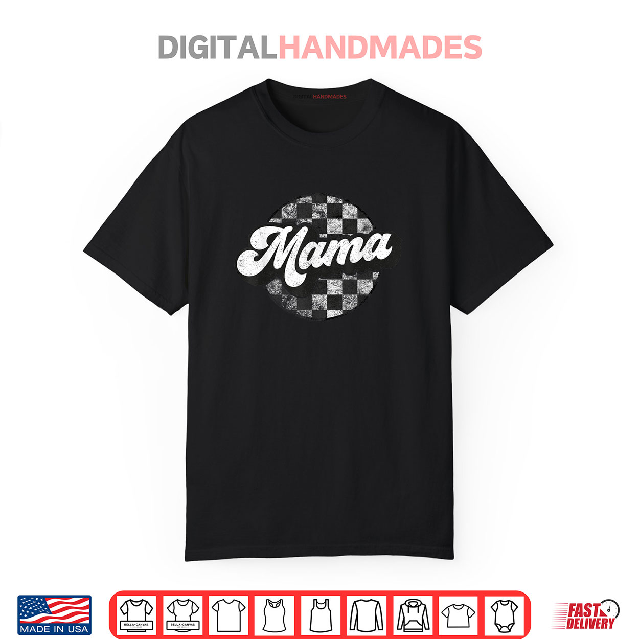 Funny Retro Checkered Mama Race Vintage Mom Mother’s Day Shirt Funny Retro Checkered Mama Race Vintage Mom Mother’s Day Shirt