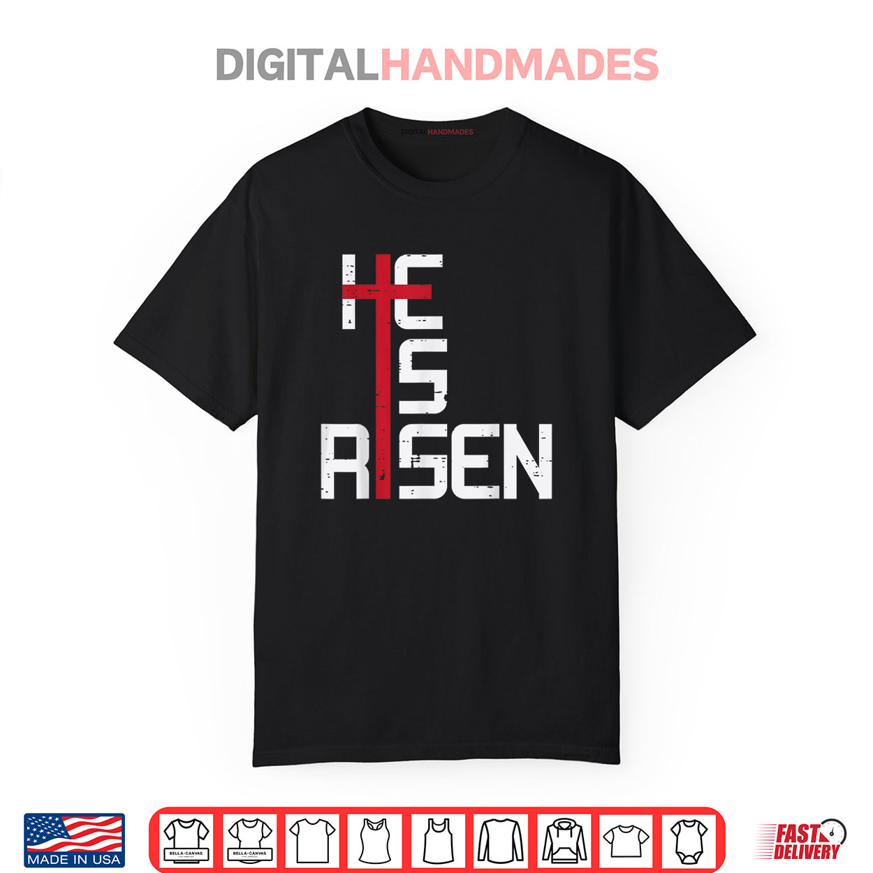 He Is Risen Cross Jesus Easter Christian Religious Shirt He Is Risen Cross Jesus Easter Christian Religious Shirt