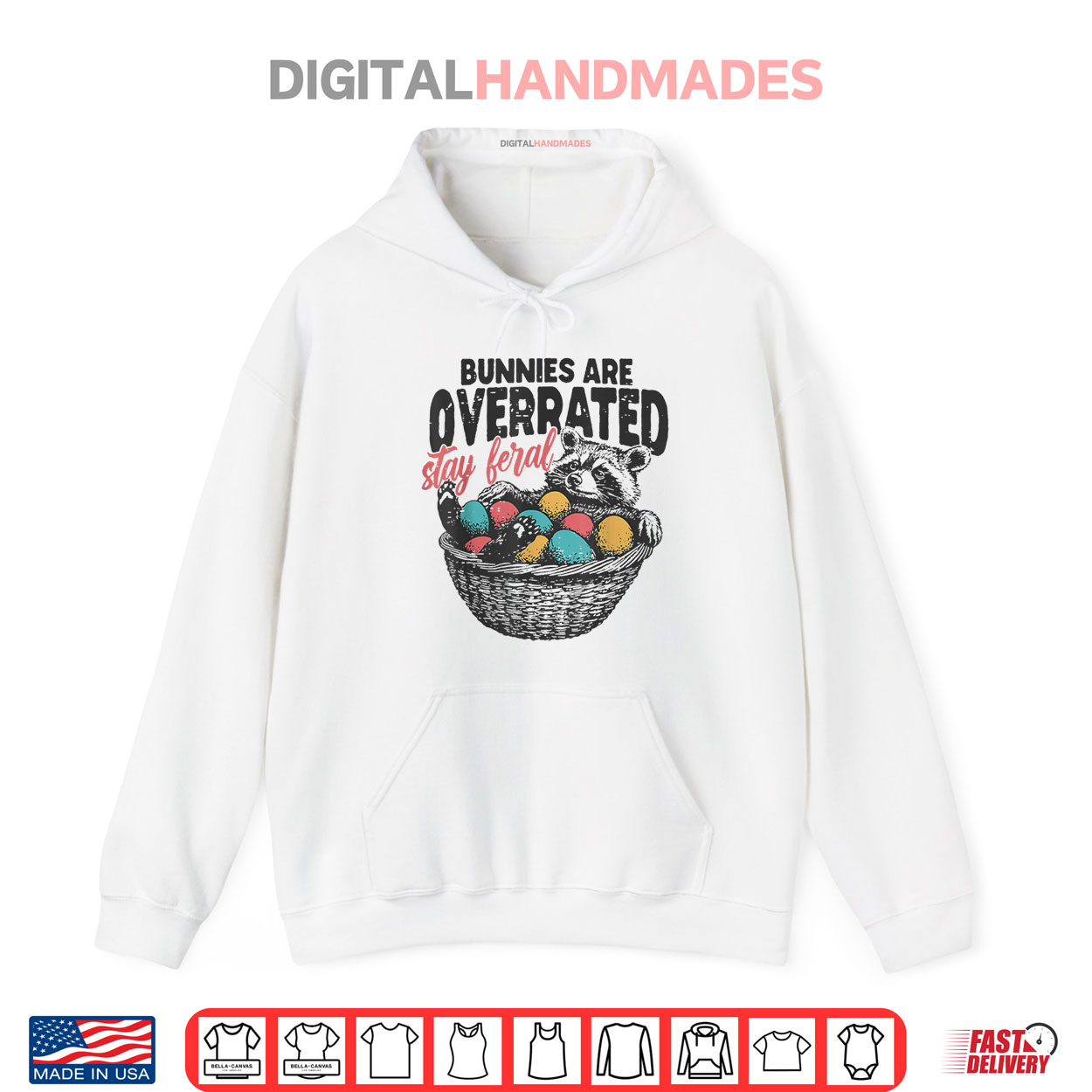 Bunnies Are Overrated Stay Feral Raccoon Retro Easter Day Shirt Bunnies Are Overrated Stay Feral Raccoon Retro Easter Day Shirt