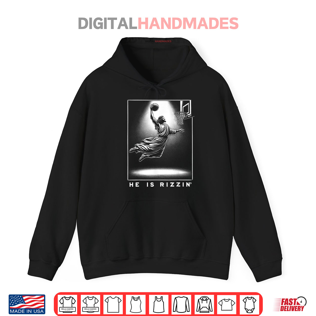 Jesus He Is Rizzin’ Basketball Easter Christian Religious Shirt Jesus He Is Rizzin’ Basketball Easter Christian Religious Shirt