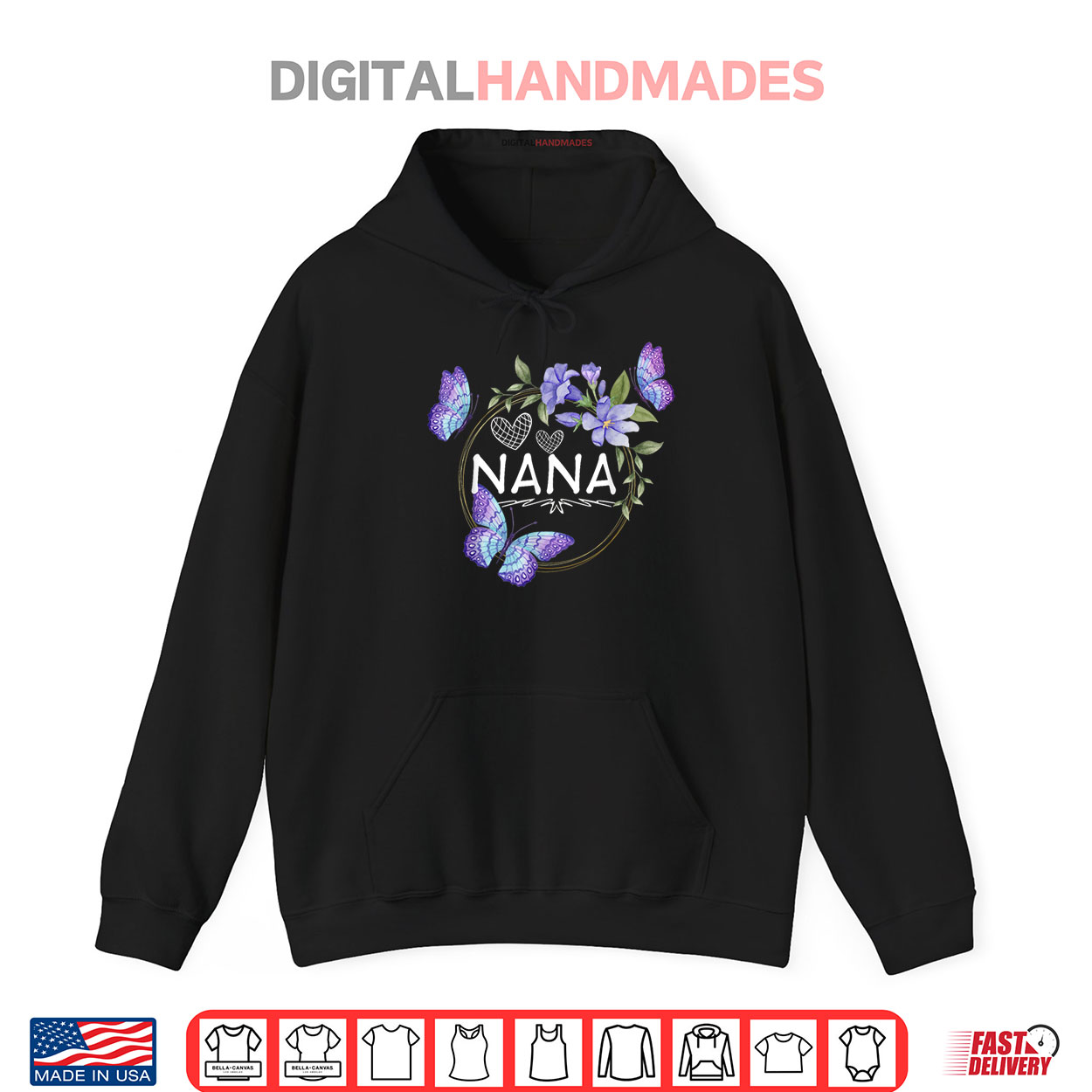 Nana shirt For Women with butterflies Mother’s Day Shirt Nana shirt For Women with butterflies Mother’s Day Shirt