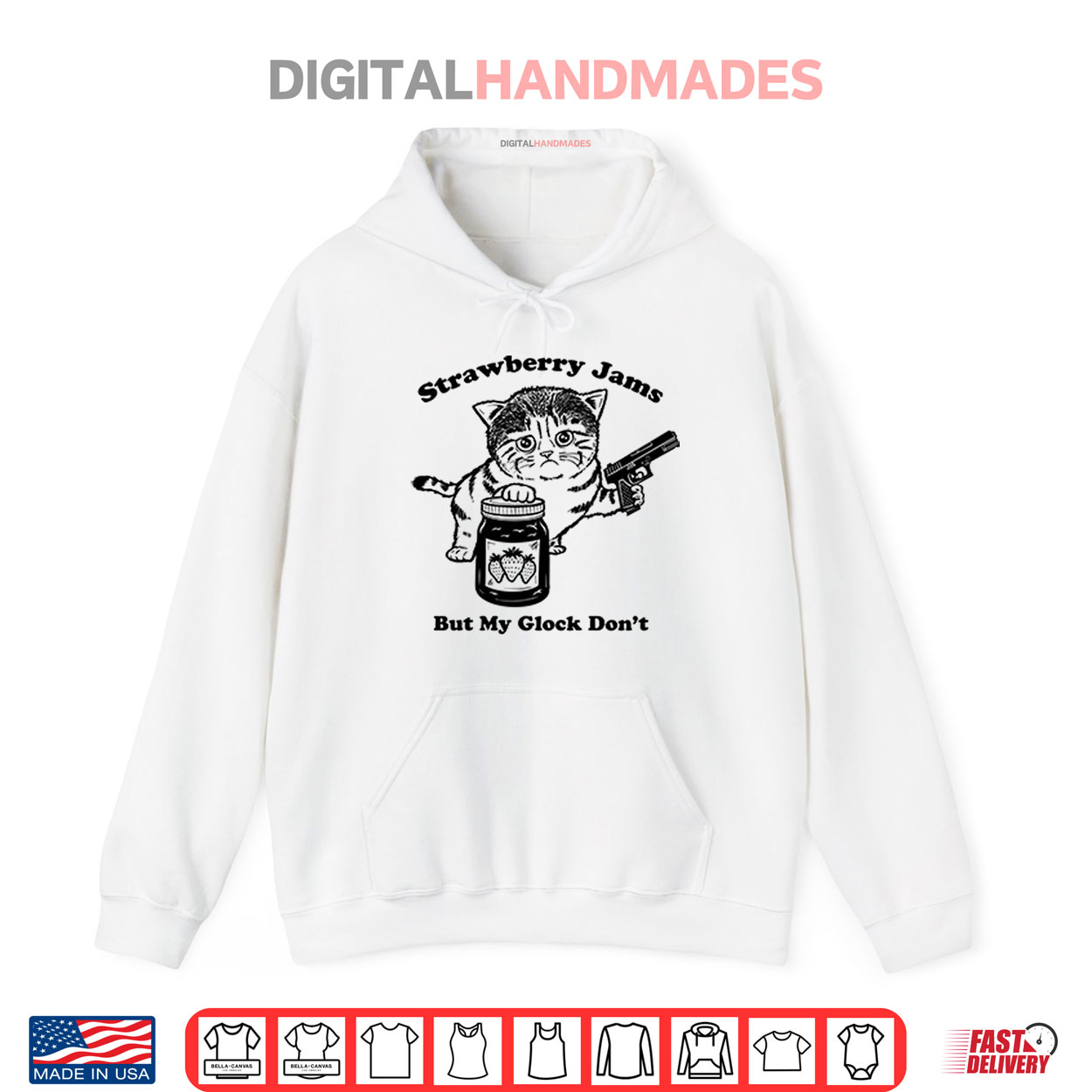 Strawberry Jams But My Glock Don’t Cat Shirt Strawberry Jams But My Glock Don’t Cat Shirt