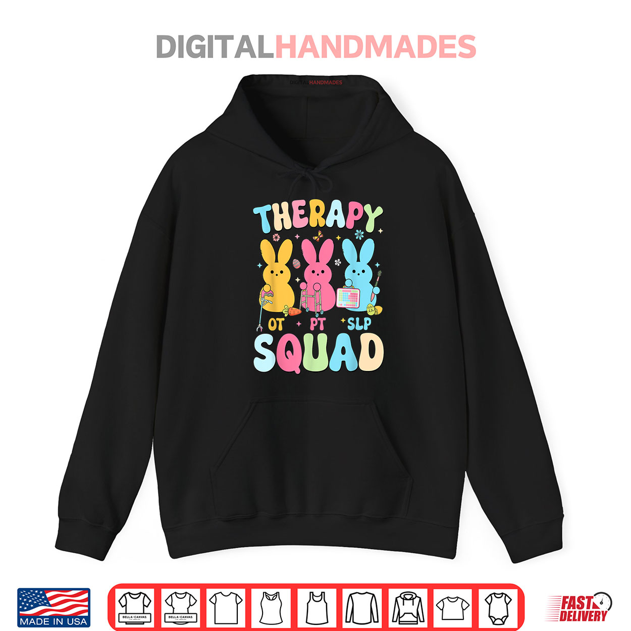 Therapy Squad Easter Day SLP OT PT Bunny Eggs Therapist Shirt Therapy Squad Easter Day SLP OT PT Bunny Eggs Therapist Shirt