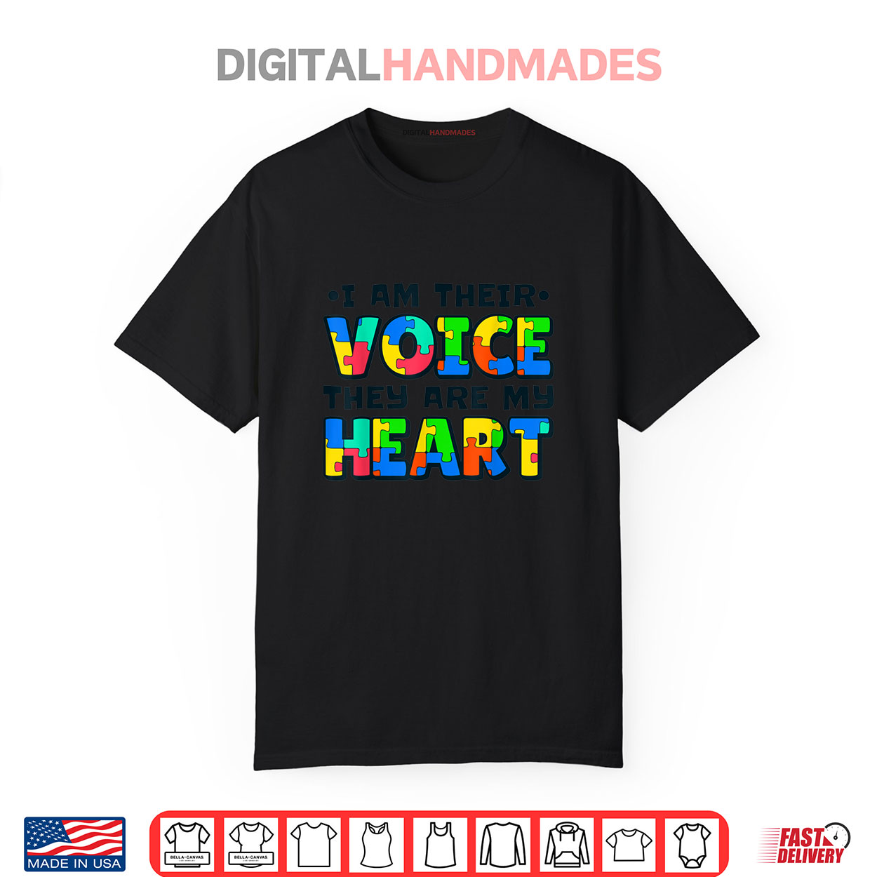 I Am Their Voice They Are My Heart Autism Awareness Teacher Shirt I Am Their Voice They Are My Heart Autism Awareness Teacher Shirt