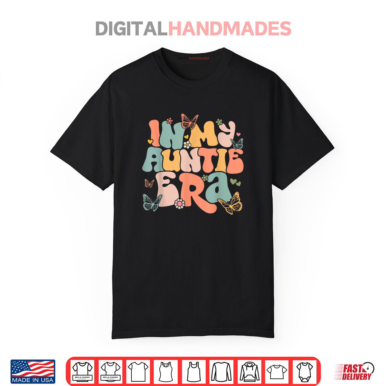 Celebrate Every "Era" of Motherhood with Unique Gifts 55 In My Auntie Era Groovy Retro Happy Mother’s Day Mom Life Shirt