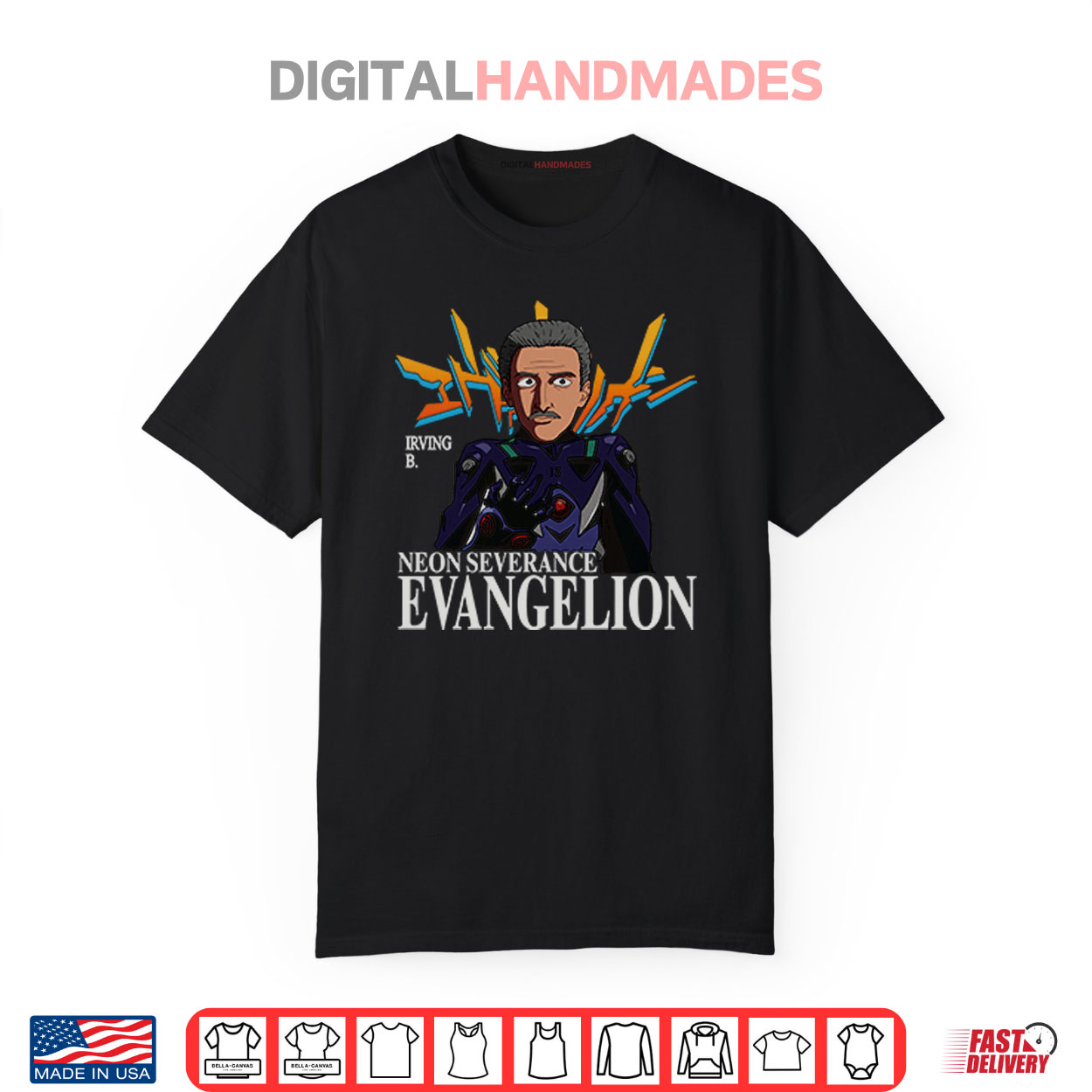 Irving B Neon Severance Evangelion Shirt Irving B Neon Severance Evangelion Shirt