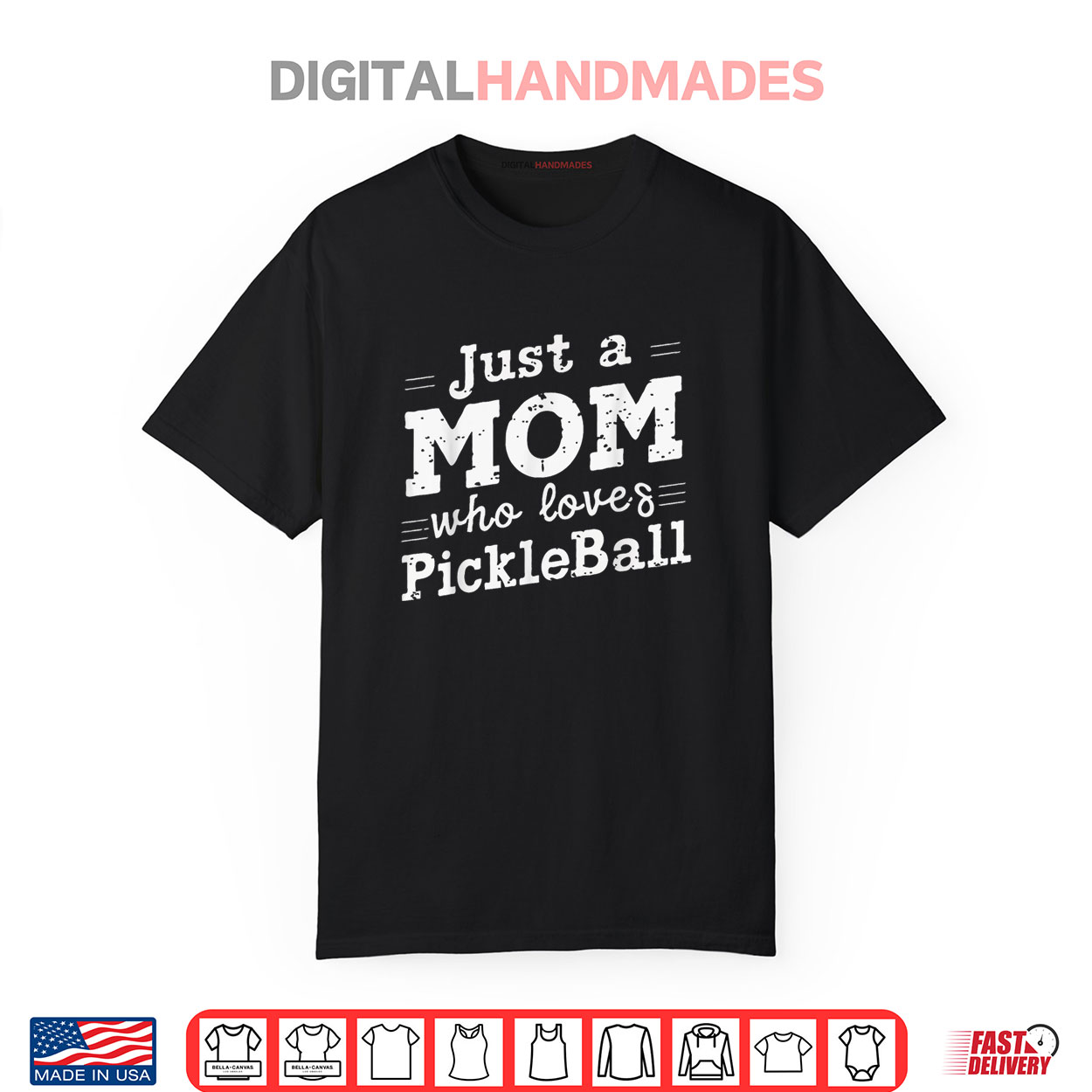 Just A Mom Who Loves Pickleball Mothers Day Pickleball Lover Shirt