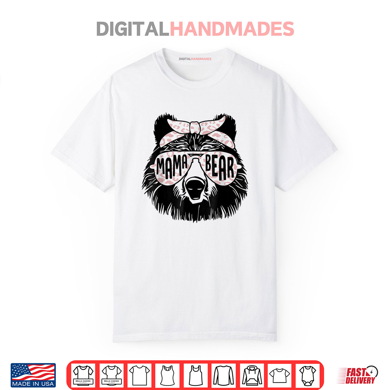 Mama Bear Face Sunglasses Mother Mother’s Day gift Shirt