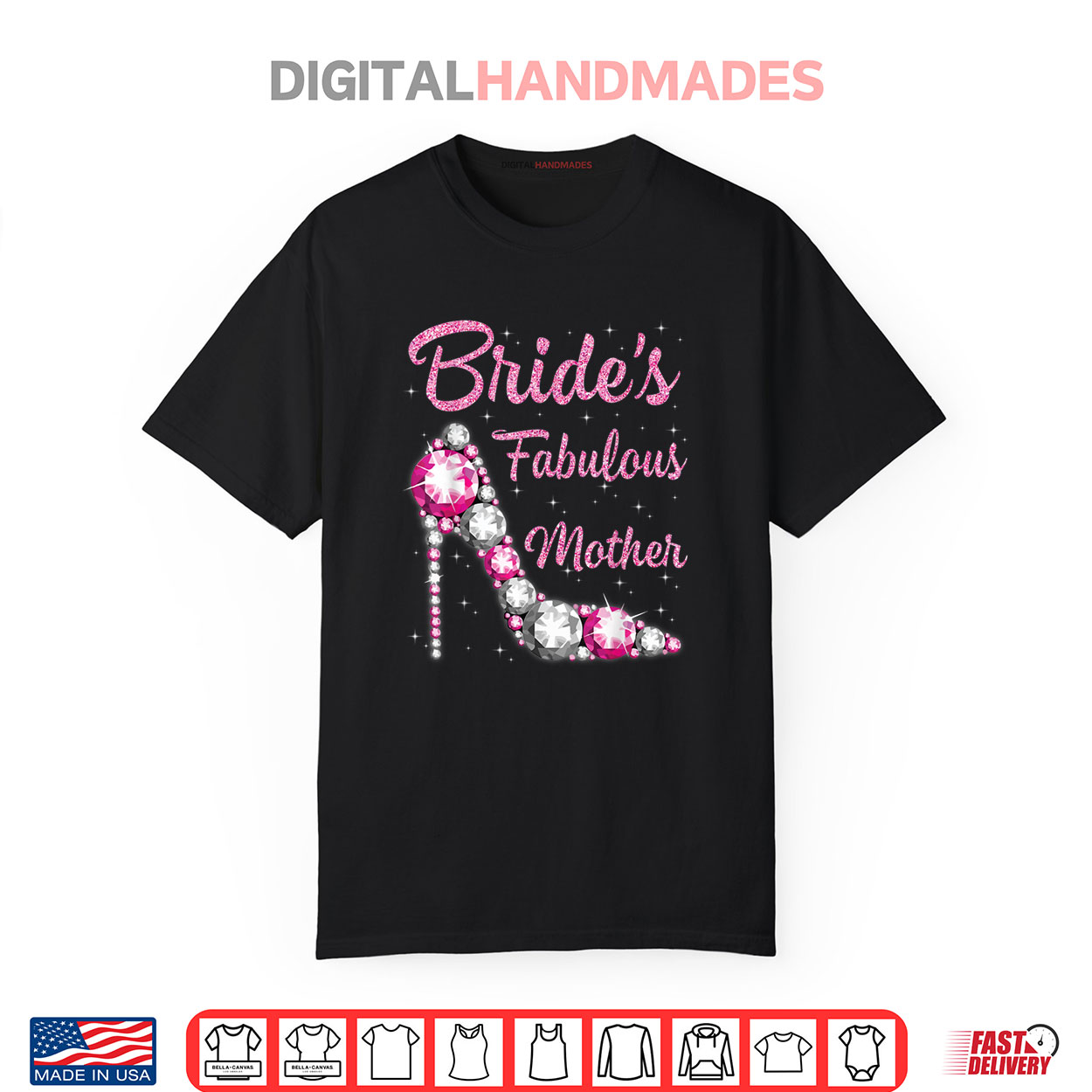 Celebrate Mother's Day with Heartfelt Gifts from Digital Handmades! 58 Mother’s Fabulous Bride Happy Wedding Married Day Vintage Shirt