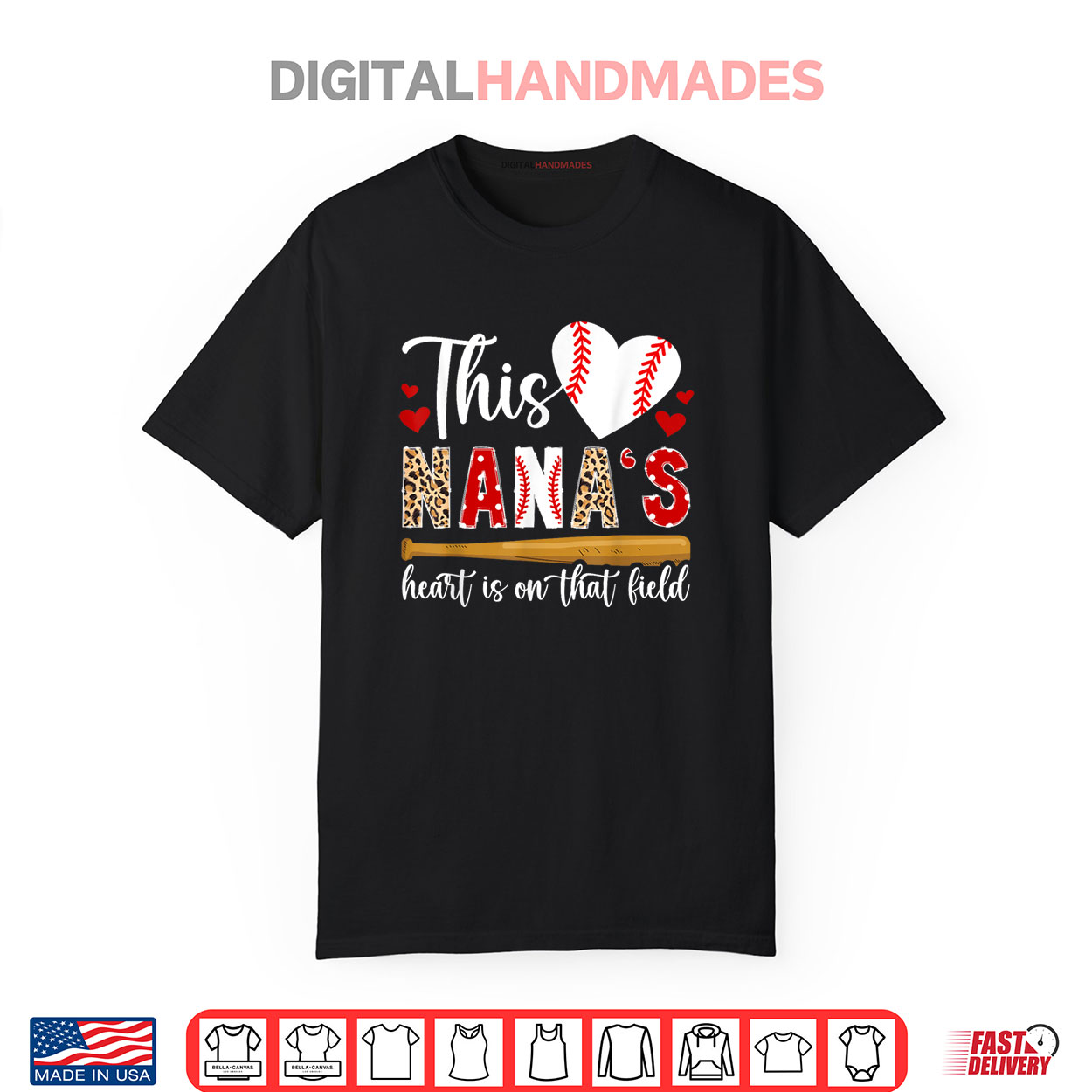 Celebrate Mother's Day with Heartfelt Gifts from Digital Handmades! 48 On That Field Baseball Nana Of A Baseball Player Nana Shirt