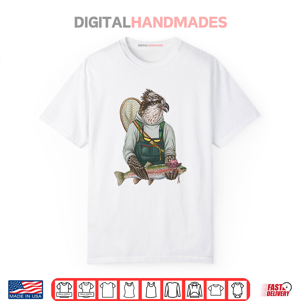 Osprey Fishing Trout Shirt Osprey Fishing Trout Shirt