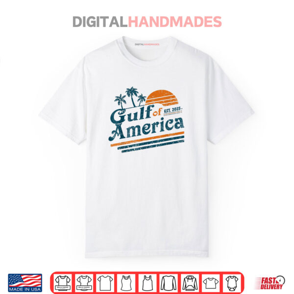Retro Vintage Gulf Of US America 2025 American Flag Mexico Shirt
