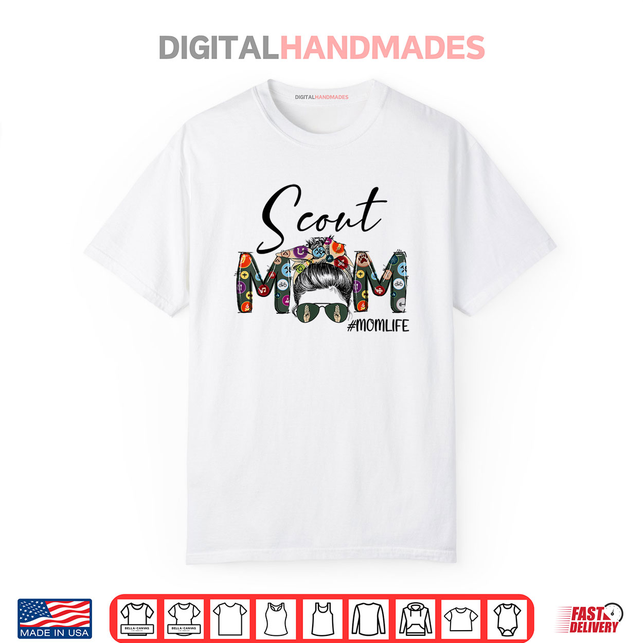 Scouting Scout Mom Life Messy Bun Hair Mother’s Day Shirt Scouting Scout Mom Life Messy Bun Hair Mother’s Day Shirt