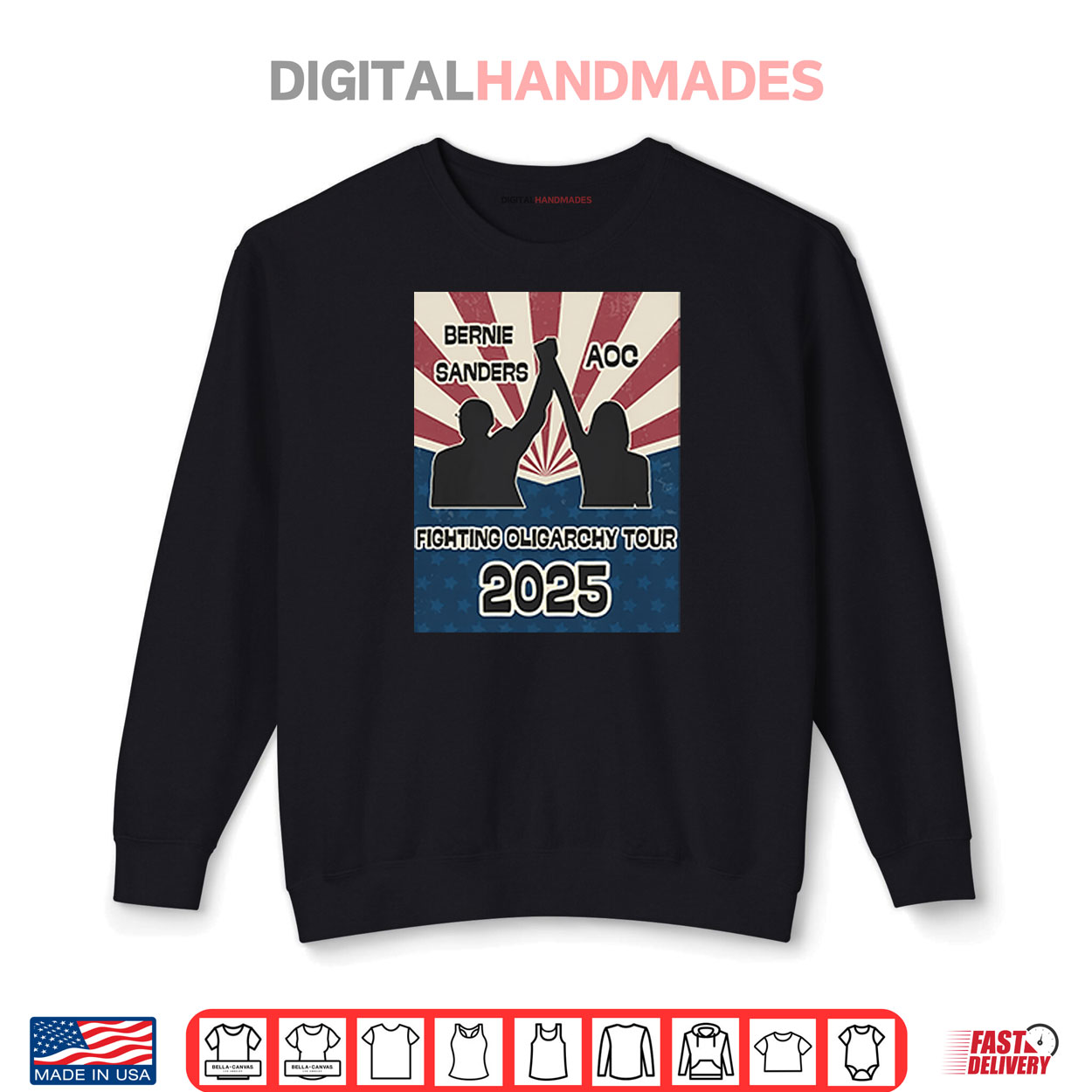 Bernie Sanders AOC Fighting Oligarchy Tour Shirt Bernie Sanders AOC Fighting Oligarchy Tour Shirt