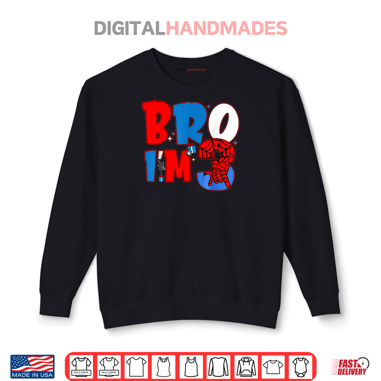 Bro I’m 3 Spider 3rd Spider Theme Party Boy Birthday Shirt Bro I’m 3 Spider 3rd Spider Theme Party Boy Birthday Shirt