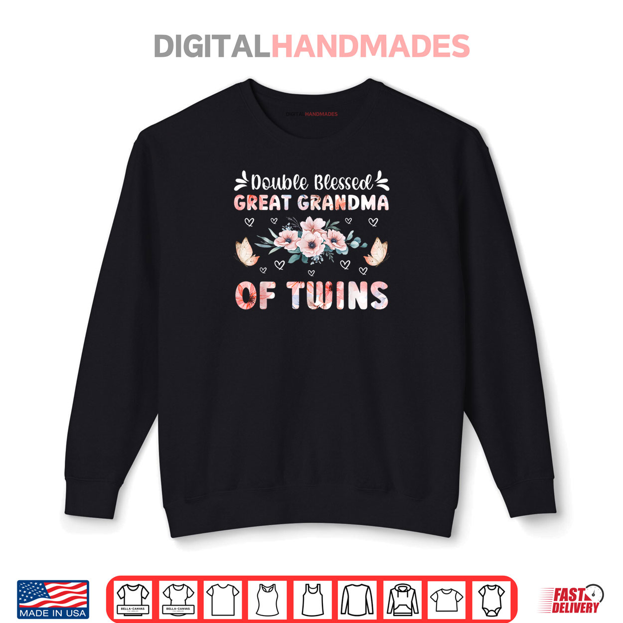 Double Blessed Twin Great Grandma Of Twins Shirt Double Blessed Twin Great Grandma Of Twins Shirt