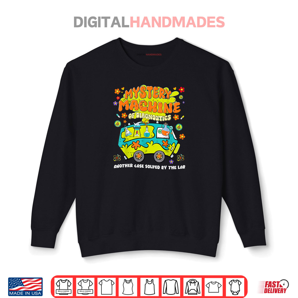 Funny Lab Week 2025 Retro Mystery Machine Of Diagnostics Shirt Funny Lab Week 2025 Retro Mystery Machine Of Diagnostics Shirt