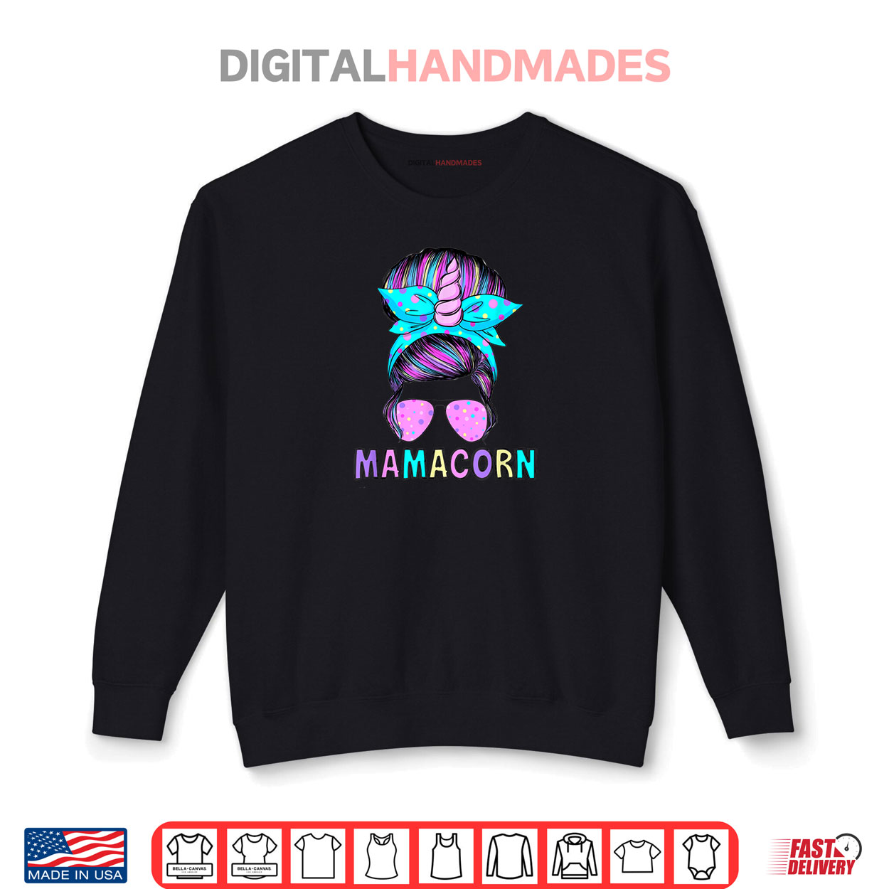 Funny Mamacorn Unicorn Messy Bun Mom Mother’s Day Girl Women Shirt Funny Mamacorn Unicorn Messy Bun Mom Mother’s Day Girl Women Shirt