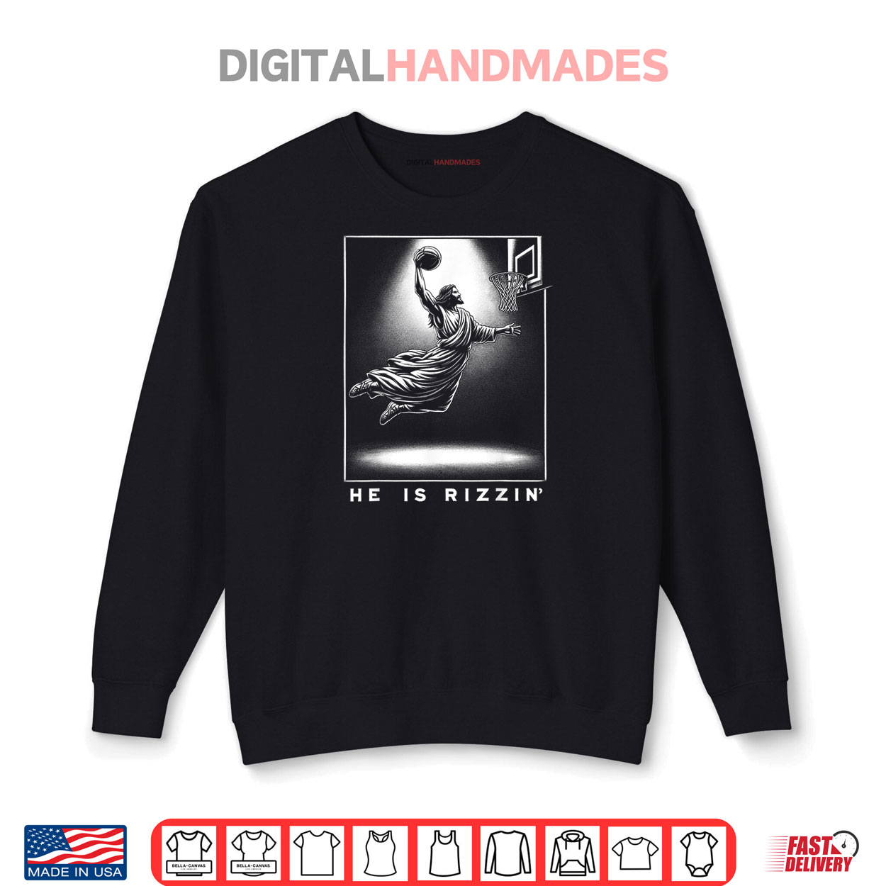 Jesus He Is Rizzin’ Basketball Easter Christian Religious Shirt Jesus He Is Rizzin’ Basketball Easter Christian Religious Shirt