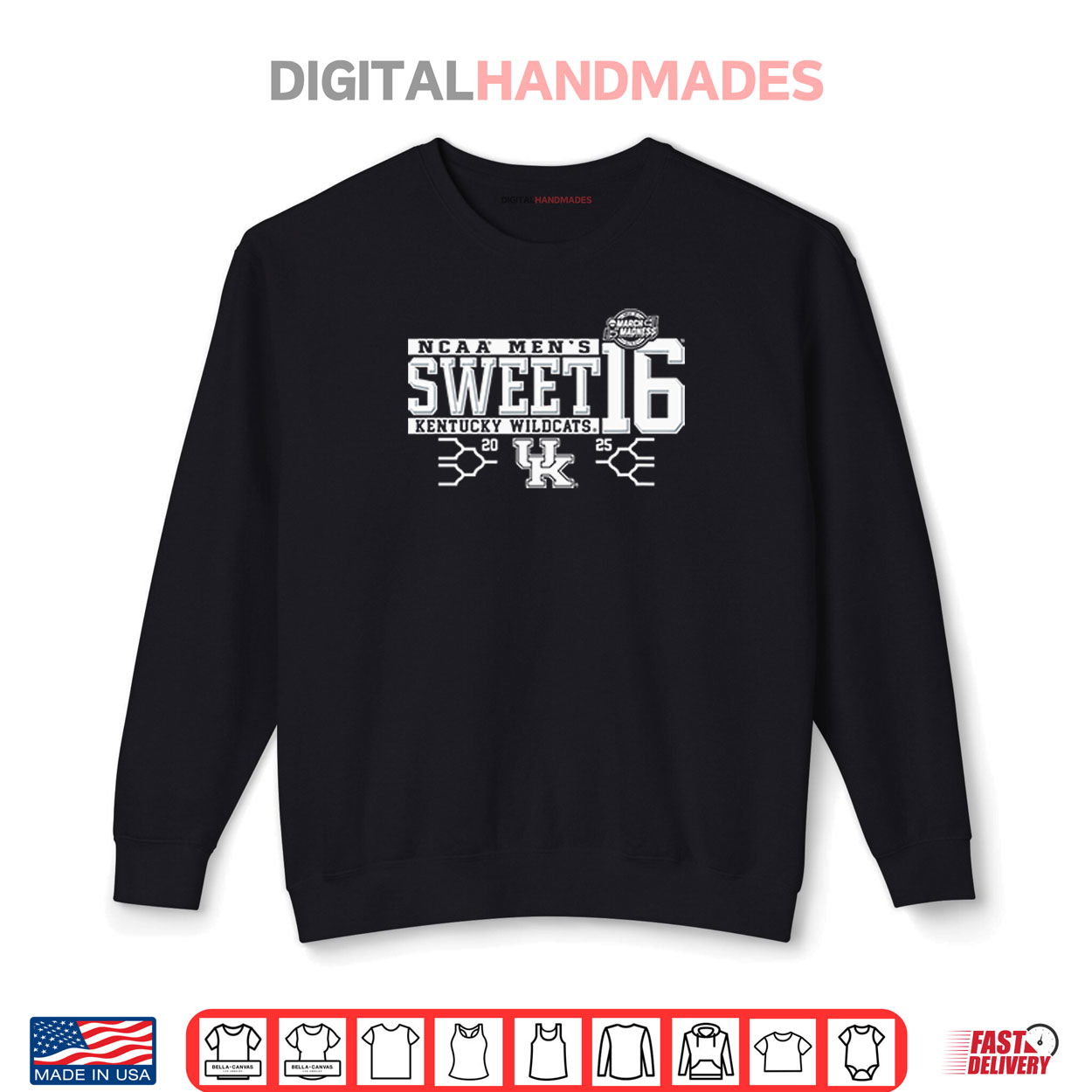 Kentucky Wildcats Sweet 16 2025 Men’s March Madness Shirt Kentucky Wildcats Sweet 16 2025 Men’s March Madness Shirt