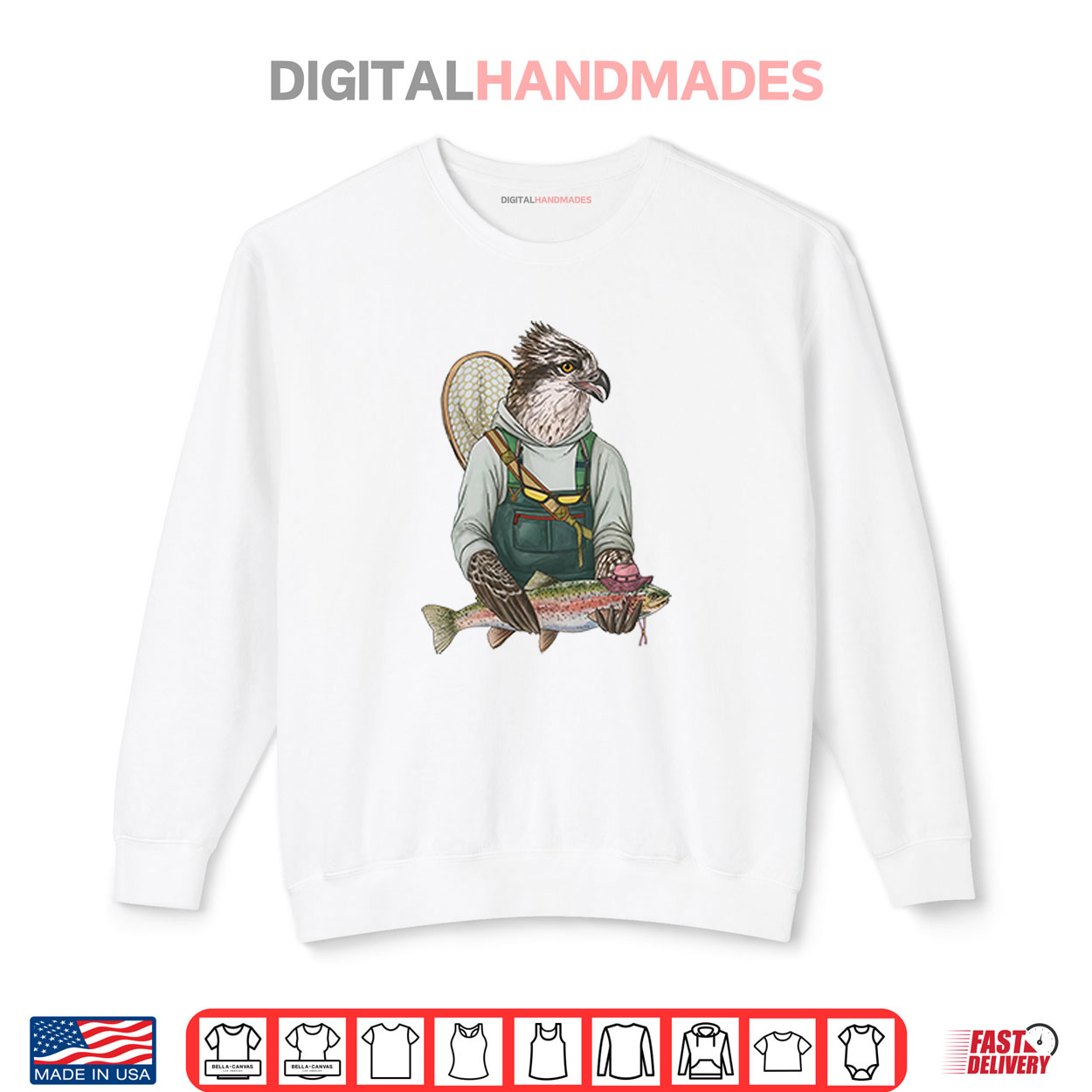 Osprey Fishing Trout Shirt Osprey Fishing Trout Shirt