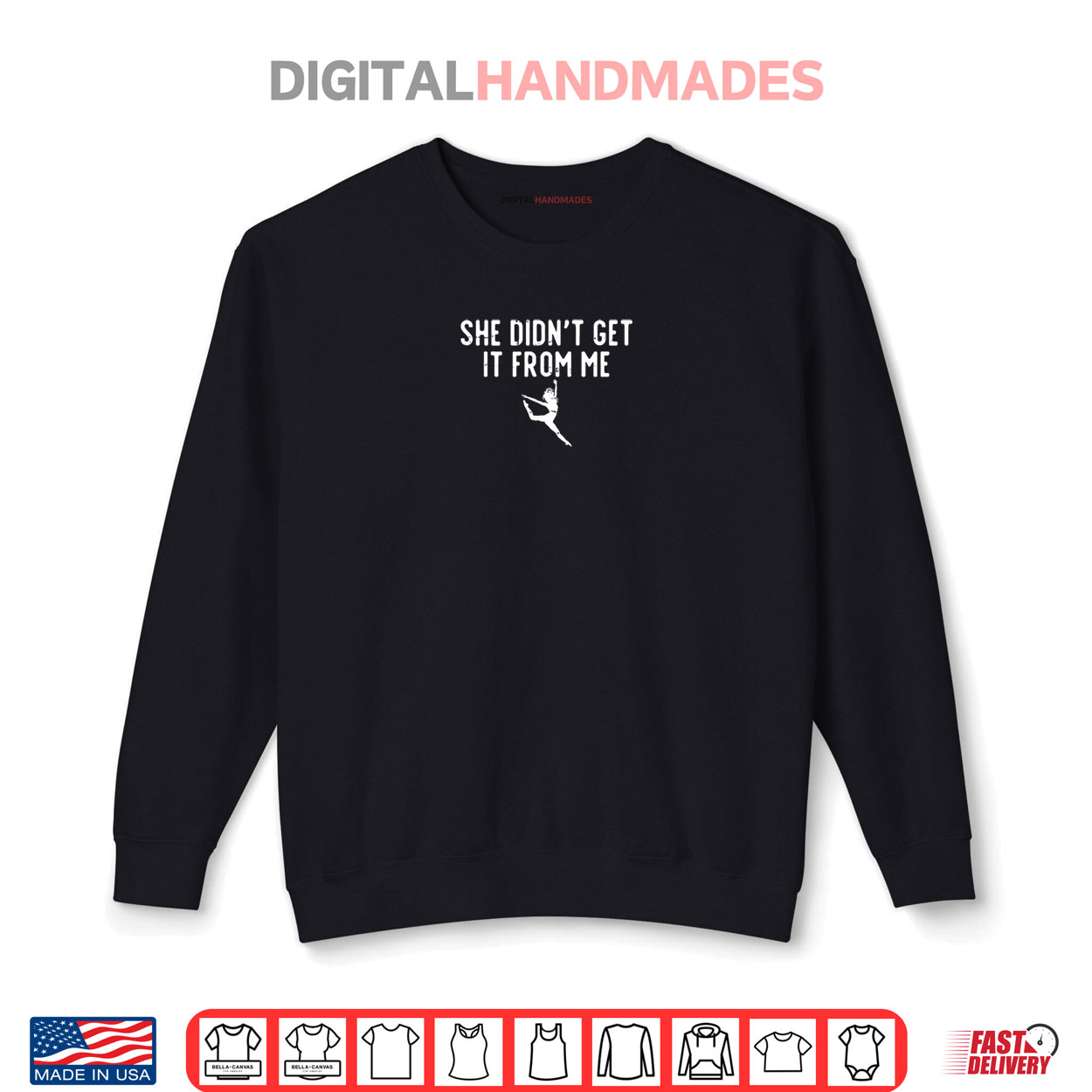 Retro She Didn’t Get It From Me Funny Dance Mom Mother’s Day Shirt Retro She Didn’t Get It From Me Funny Dance Mom Mother’s Day Shirt