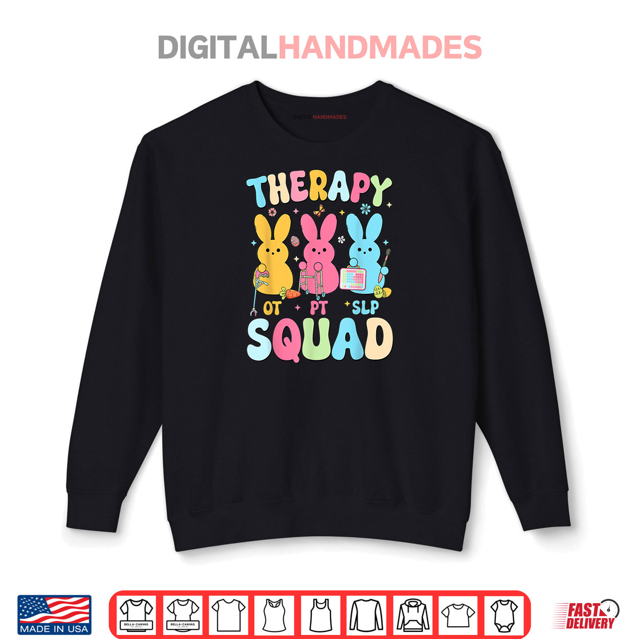 Therapy Squad Easter Day SLP OT PT Bunny Eggs Therapist Shirt Therapy Squad Easter Day SLP OT PT Bunny Eggs Therapist Shirt