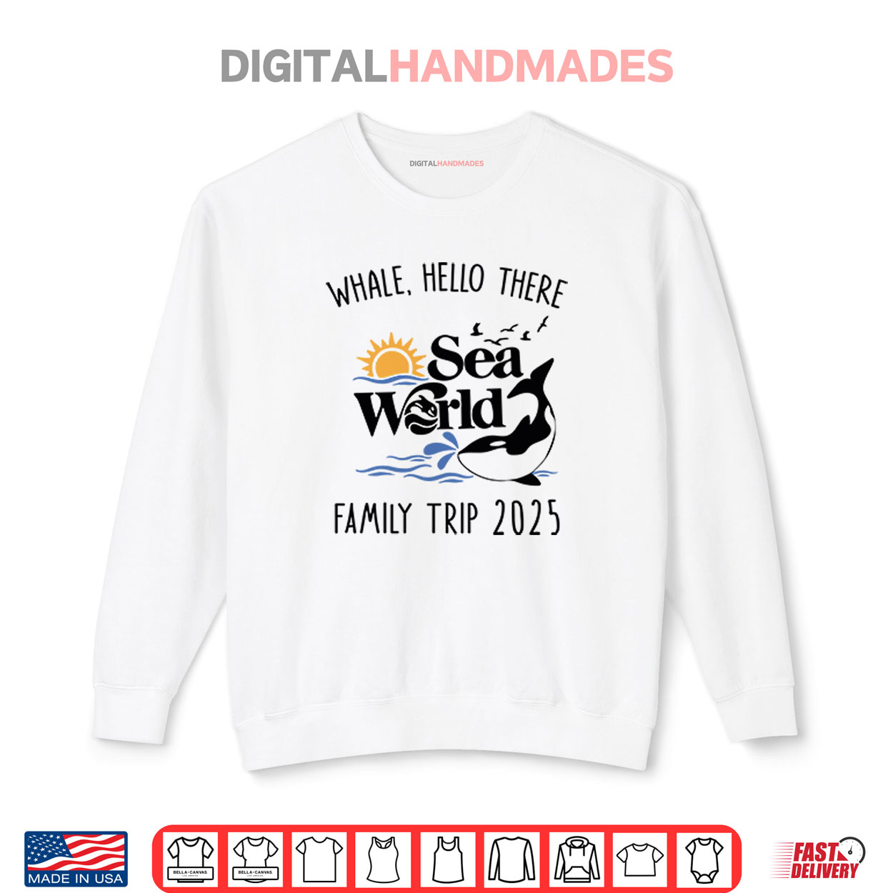 Whale Hello There Sea World Family Trip 2025 Shirt Whale Hello There Sea World Family Trip 2025 Shirt