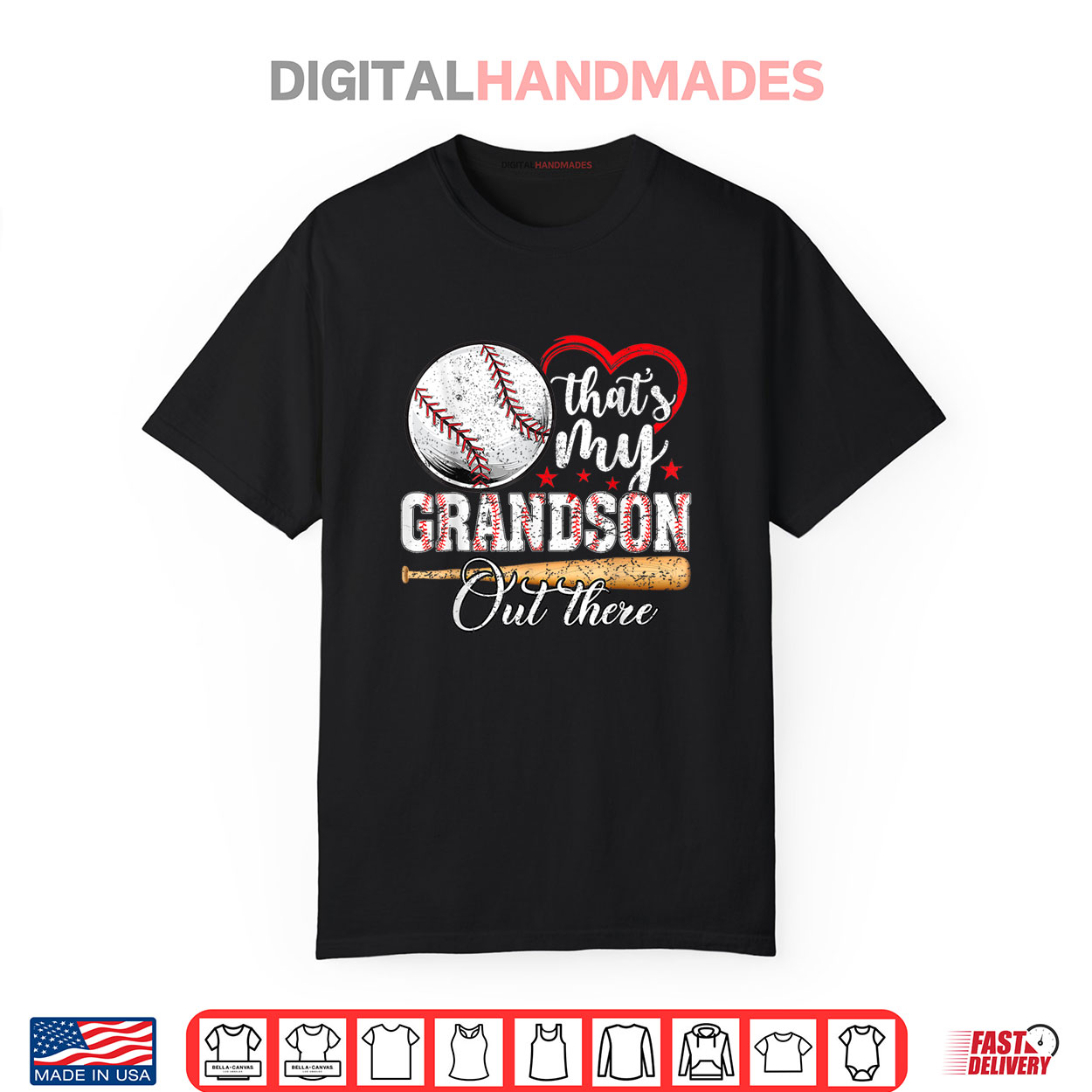That’s My Grandson Out There Baseball Grandma Mother’s Day Shirt (2) That’s My Grandson Out There Baseball Grandma Mother’s Day Shirt (2)