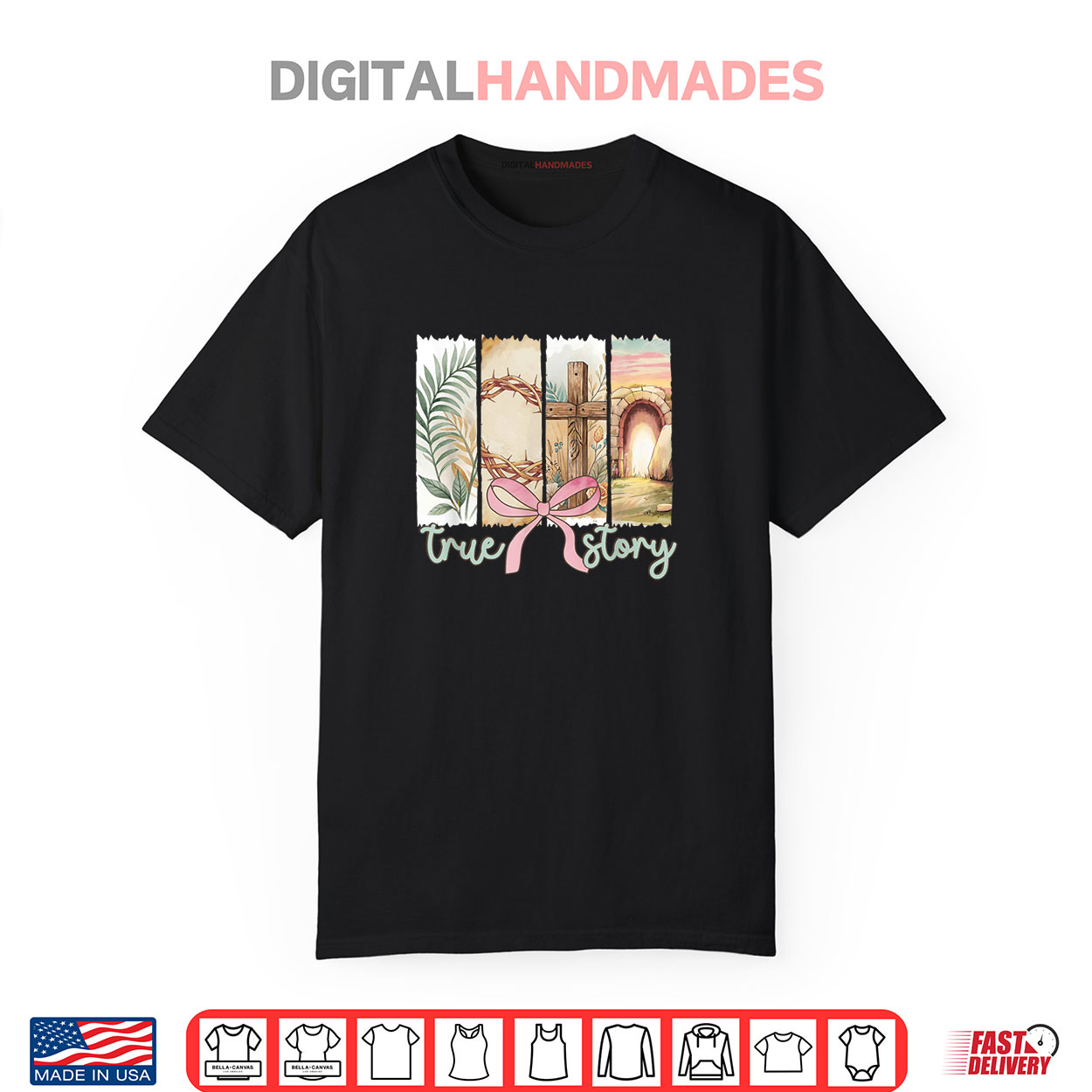 True Story He Is Risen Retro Christian Easter Coquette Bow Shirt True Story He Is Risen Retro Christian Easter Coquette Bow Shirt