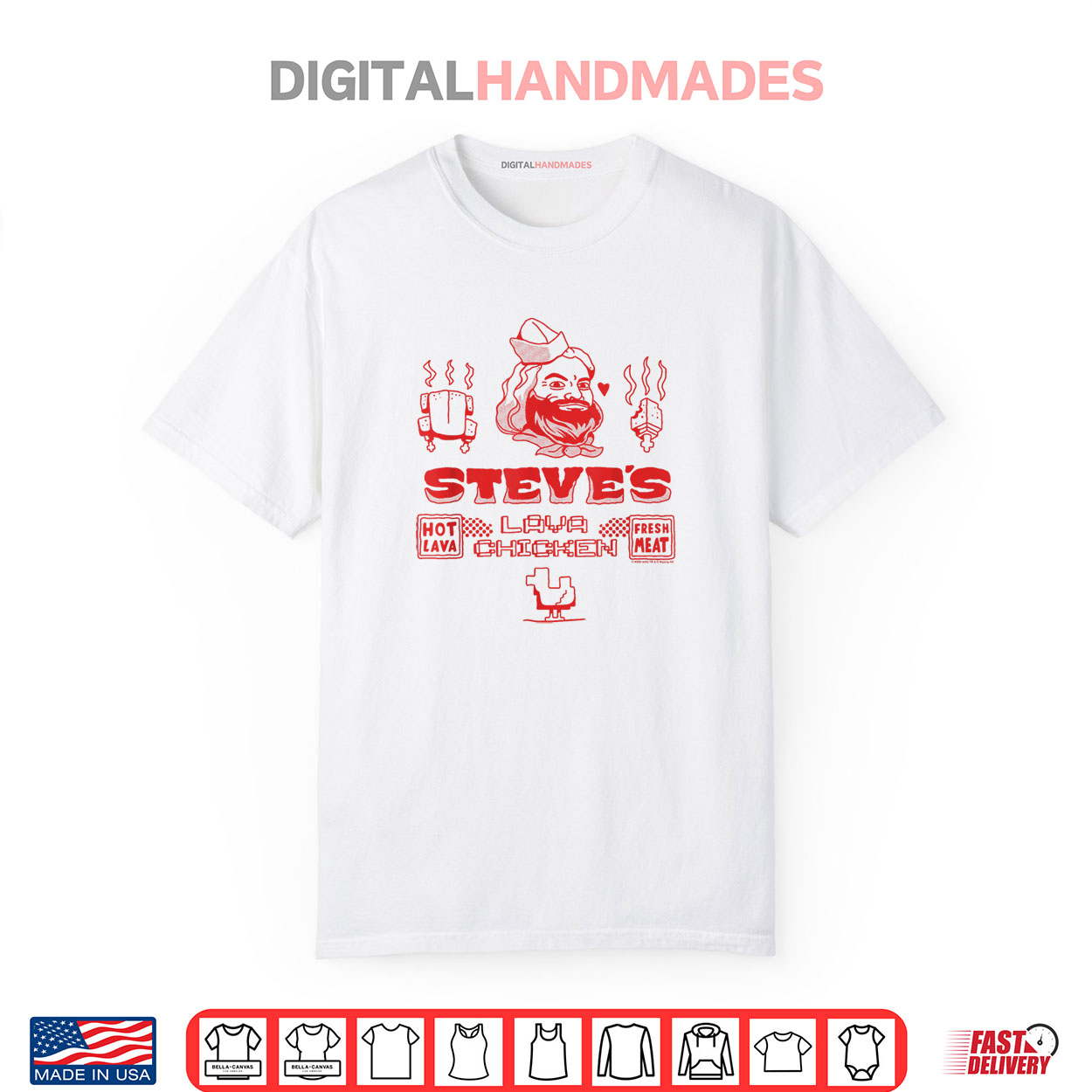 A Minecraft Movie Steve’s Lava Chicken Restaurant Logo Shirt A Minecraft Movie Steve’s Lava Chicken Restaurant Logo Shirt