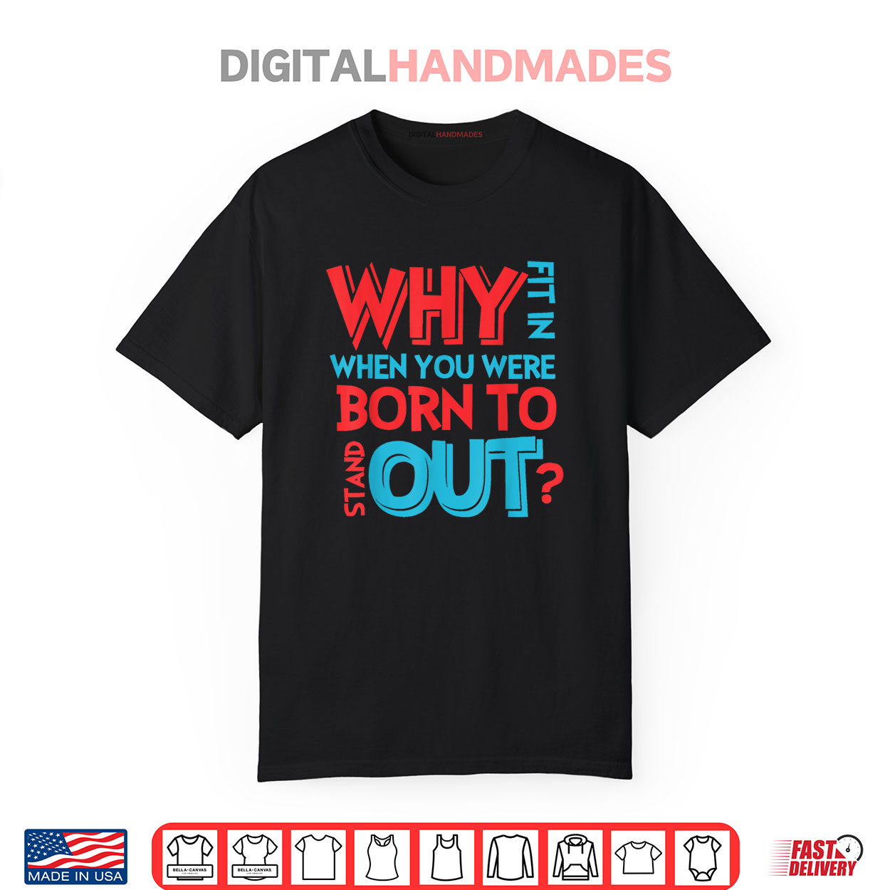 Why Fit In When You Were Born To Stand Out Autism Teachers Shirt Why Fit In When You Were Born To Stand Out Autism Teachers Shirt
